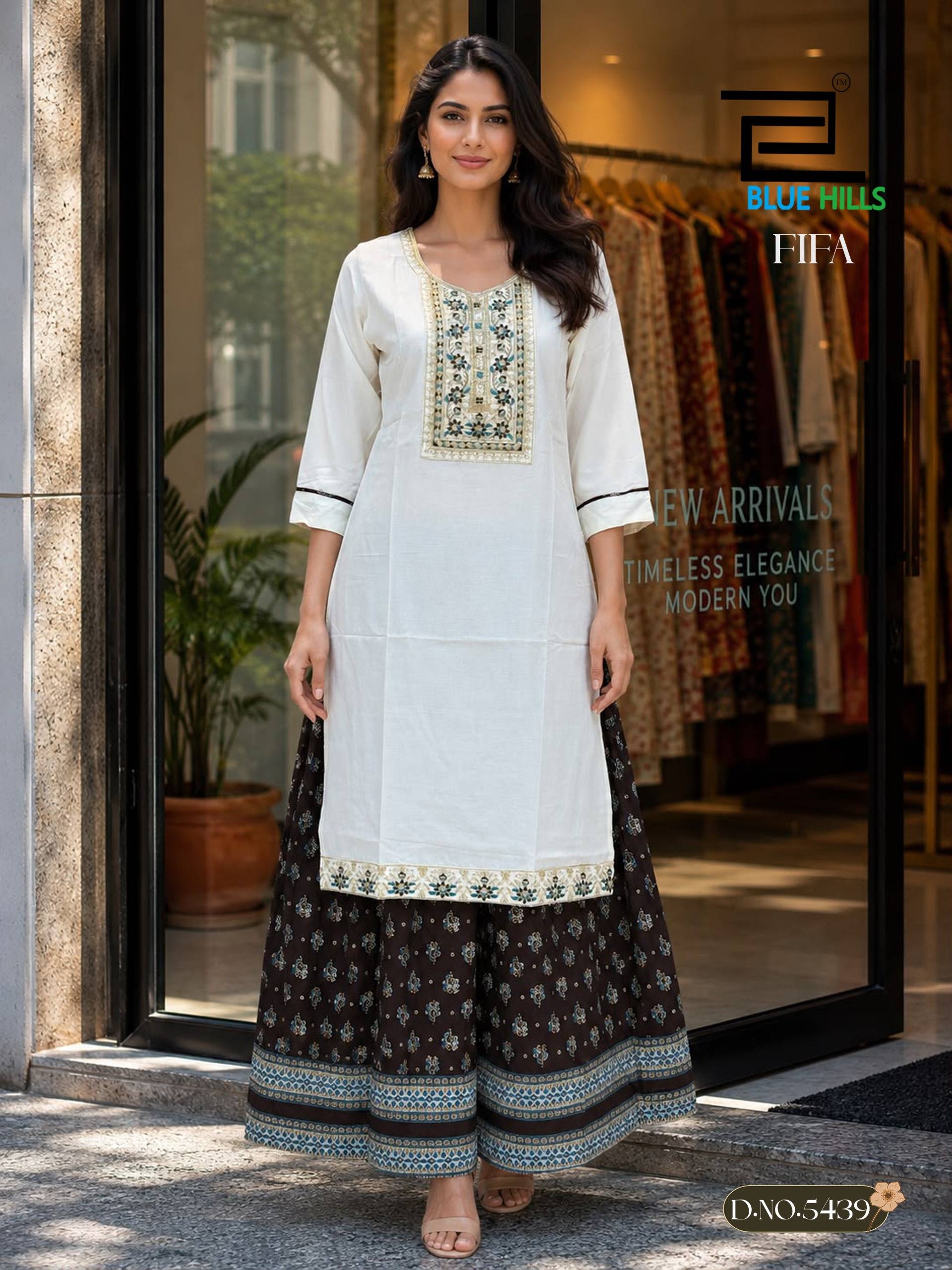 Fifa By BLUE HILLS 5435 To 5440 Series Stylish Beautiful Colourful Rayon Dresses At Wholesale Price